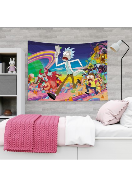 Rick And Morty Duvar Örtüsü Çocuk Odası Duvar Dekoru