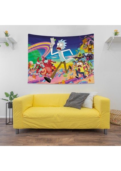 Rick And Morty Duvar Örtüsü Çocuk Odası Duvar Dekoru