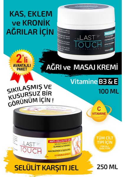 2'li Paket Anti Çatlak Jel 250 ml Masaj Kremi 100 ml