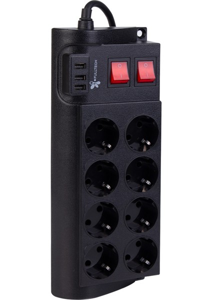 8 Priz 3xusb 16A 2mt Kablo 4000W Akım Korumalı Priz Ftr-08 2412