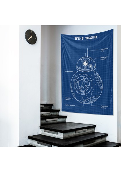 Bb8 Droid Star Wars Duvar Örtüsü Blueprint