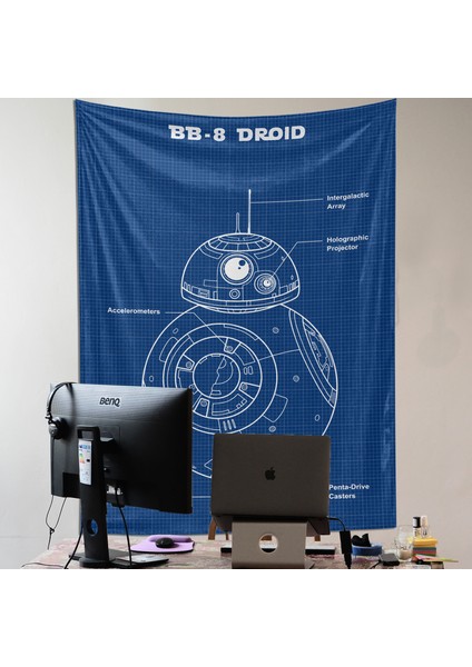 Bb8 Droid Star Wars Duvar Örtüsü Blueprint