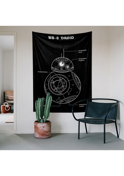 Bb8 Droid Star Wars Duvar Örtüsü Chalkboard
