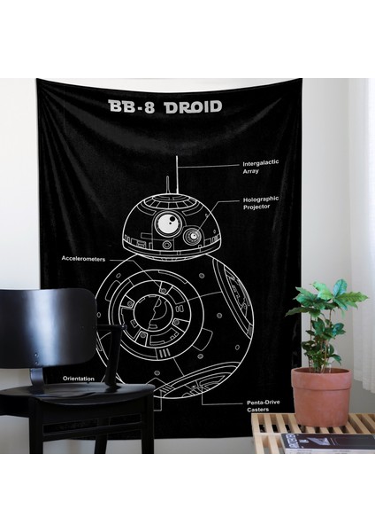 Bb8 Droid Star Wars Duvar Örtüsü Chalkboard