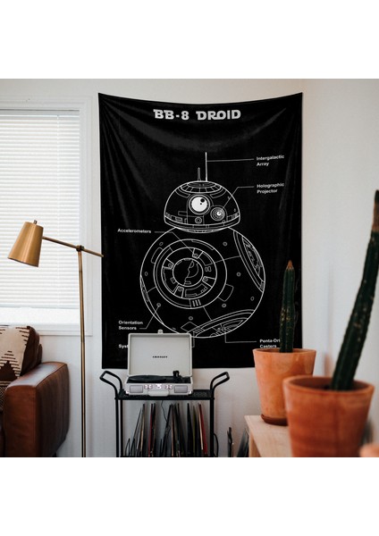 Bb8 Droid Star Wars Duvar Örtüsü Chalkboard