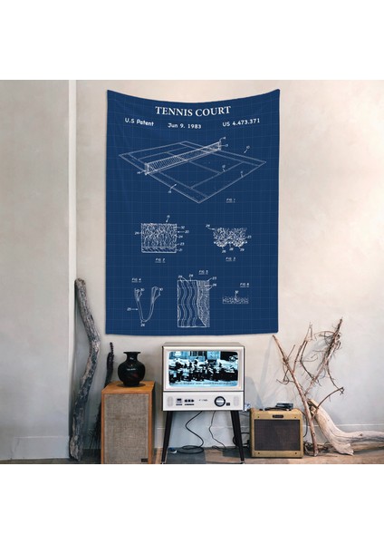 Tenis Duvar Örtüsü Blueprint