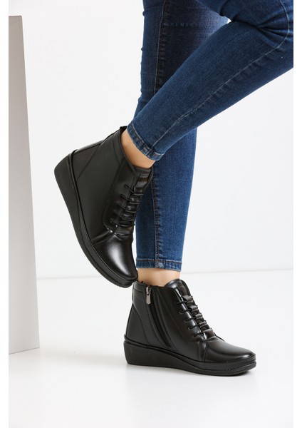 Kadın Siyah Anne Botu Ortopedik Anne Ayakkabısı Kadın Günlük Ayakkabı Kadın Klasik Ayakkabı Anne Çizme Bot modelleri