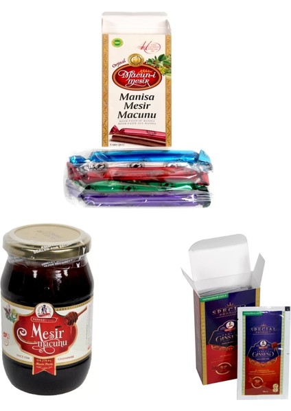 Mesir Macunu Seyahat Seti 450 gr Klasik 5'li Tek Kullanımlık 5 'li Mesir Macunu Çubuk Set