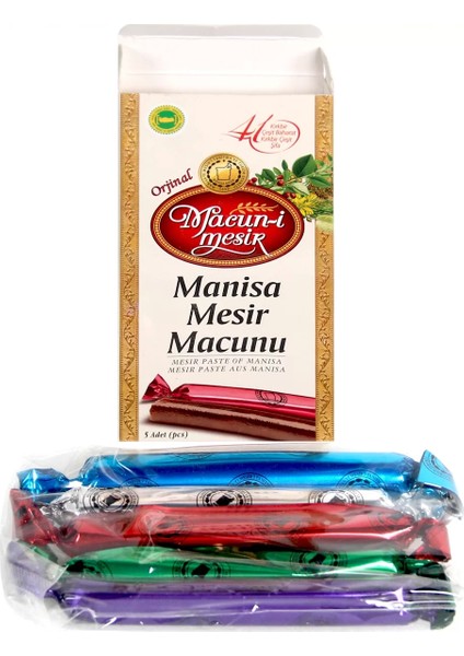 Mesir Macunu Seyahat Seti 450 gr Klasik 5'li Tek Kullanımlık 5 'li Mesir Macunu Çubuk Set