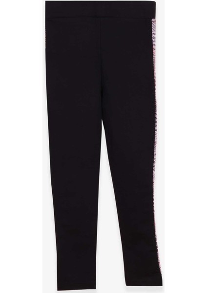 Kız Çocuk Tayt Simli Ekose Detaylı 12 Yaş Siyah fiyatları