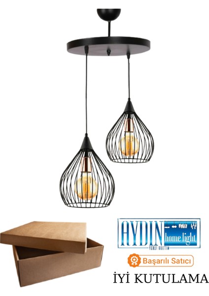 Armut 2'li Siyah Avize modelleri