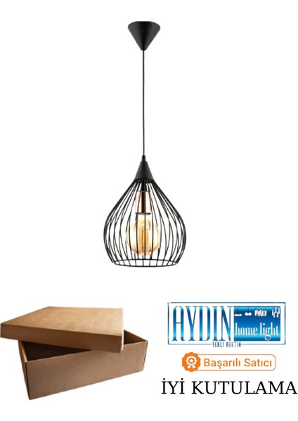 Armut Tekli Siyah Sarkıt Avize modelleri