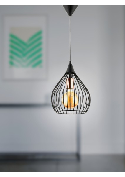 Armut Tekli Siyah Sarkıt Avize