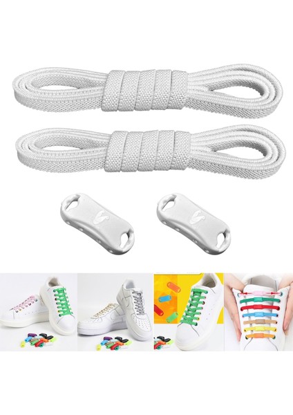 Takbırak Yeni Nesil Pratik Bağcık Elastic Shoelace Klipsli Lastikli Bot, Çocuk, Ayakkabı Bağcığı