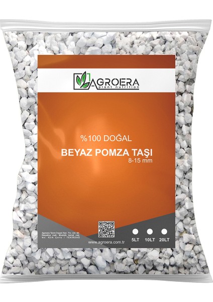 Pomza Taşı 8-15 mm Ponza Taşı 5 Litre Volkanik Ponza Taşı Tarım Pomzası