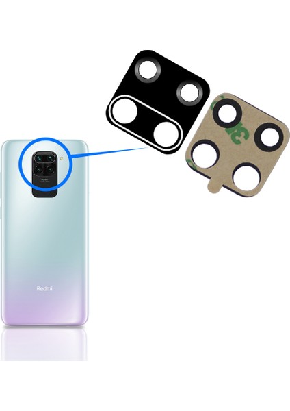 Xiaomi Redmi Note 9 Arka Kamera Camı Lens