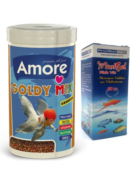 Goldy Mix Granules Kutu Japon Balık Yemi ve Vitamini 250 ml