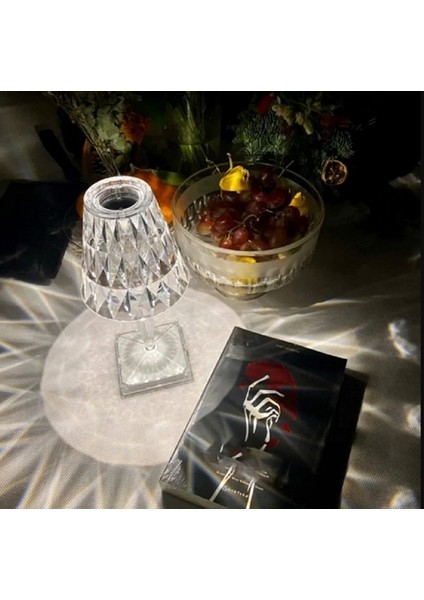 Kristal Elmas Masa Lambası USB Atmosfer Işığı Dekorasyon Gece Lambası Masa Lambası modelleri
