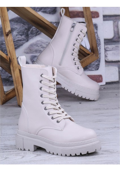 Kadın Bağcıklı Fermuarlı Postal Düz Bot modelleri