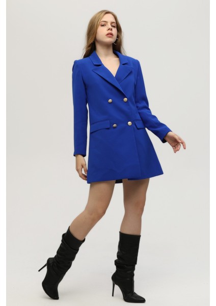 Saks Astarlı Düğme Kapamalı Blazer Ceket 0105123.26