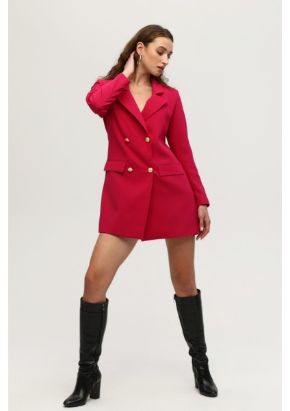 Fuşya Astarlı Düğme Kapamalı Blazer Ceket 0105123.12 indirimleri