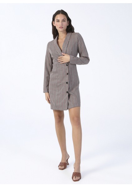 Kahve Kadın Elbise Vmalıcıa L/s Short Dress