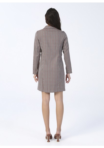 Kahve Kadın Elbise Vmalıcıa L/s Short Dress