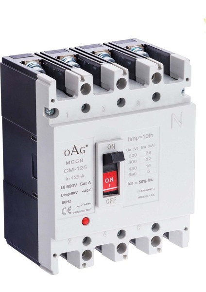 Oag 80a (Tse) 22ka 4 Kutuplu Kompakt Şalter Sabit Tip