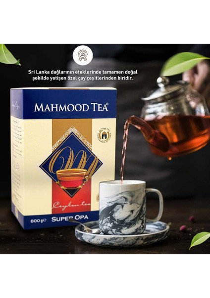 Mahmood Tea İthal %100 Saf Seylan Opa Dökme Çayı 800 gr