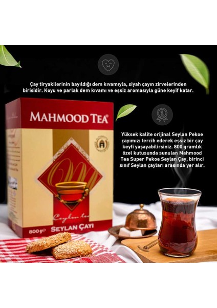 Mahmood Tea İthal %100 Saf Seylan Pekoe Dökme Çayı 800 gr