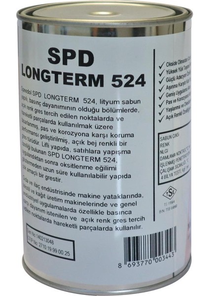 Spd Longterm 524 Yüksek Basınca Dayanıklı 900 gr