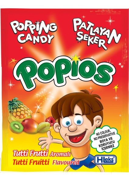 Patlayan Şeker Popios Kola Tutti Frutti 4 gr 40+40 Adet fırsatları