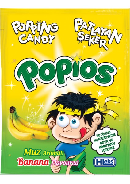 Patlayan Şeker Popios Kola Muz 4 gr 40+40 Adet