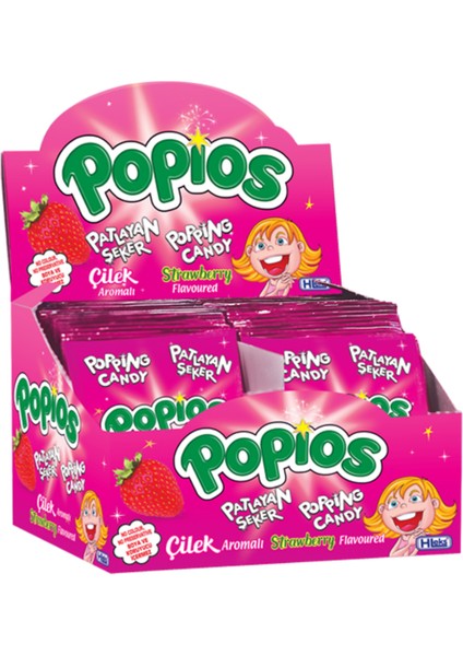 Patlayan Şeker Popios Tutti Frutti Çilek 4 gr 40+40 Adet indirimleri