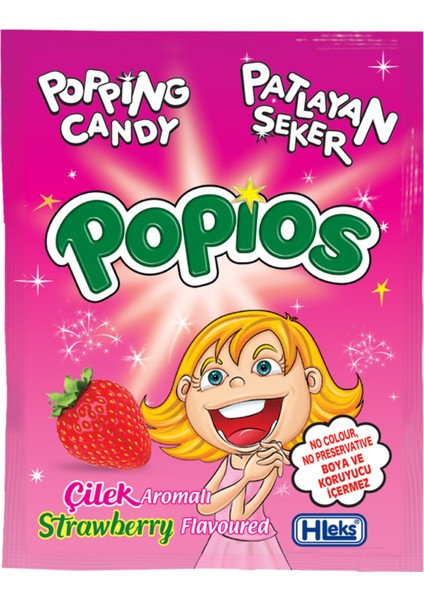 Patlayan Şeker Popios Çilek Kola 4 gr 40+40 Adet fırsatları