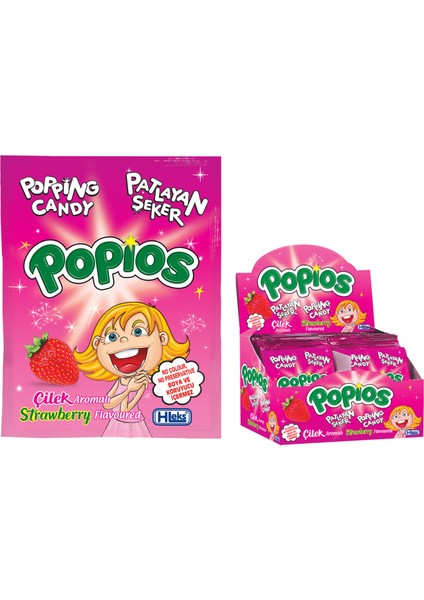 Patlayan Şeker Popios Çilek Kola 4 gr 40+40 Adet indirimleri