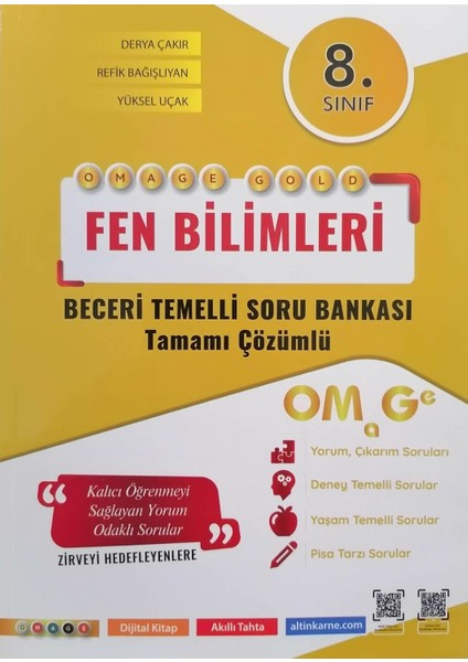 8. Sınıf LGS Omage Gold Fen Bilimleri Soru Bankası ( Kolay Orta)