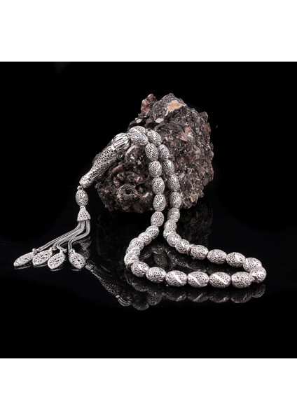 Tamamı 925 Ayar Gümüş Telkari Model Tesbih fiyatları