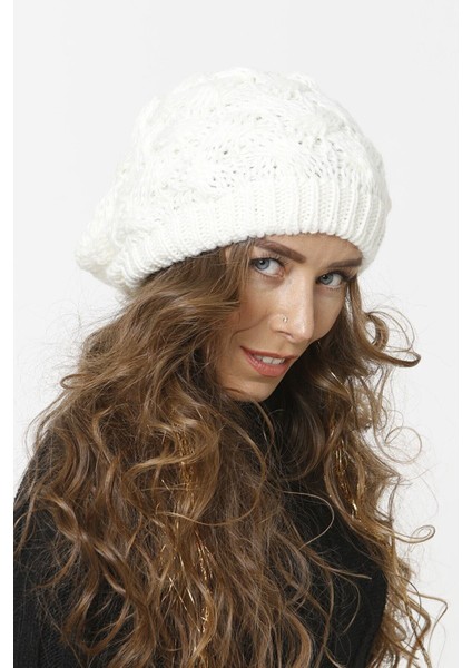 Sepet Örgülü Astarlı Triko Kışlık Kadın Renkli Bere Örgülü Şapka modelleri