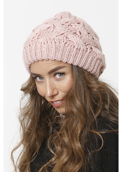 Sepet Örgülü Astarlı Triko Kışlık Kadın Renkli Bere Örgülü Şapka fiyatları