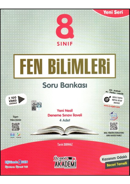 Üçgen Akademi 8. Sınıf Fen Bilimleri Yeni Seri Soru Bankası (Ciltli)