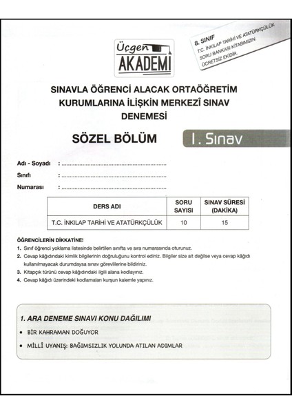 8. Sınıf Inkılap Tarihi Yeni Seri Soru Bankası (Ciltli) fiyatları