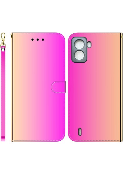 Pop 6 İçin Pu Telefon Kılıfı - Pembe (Yurt Dışından)