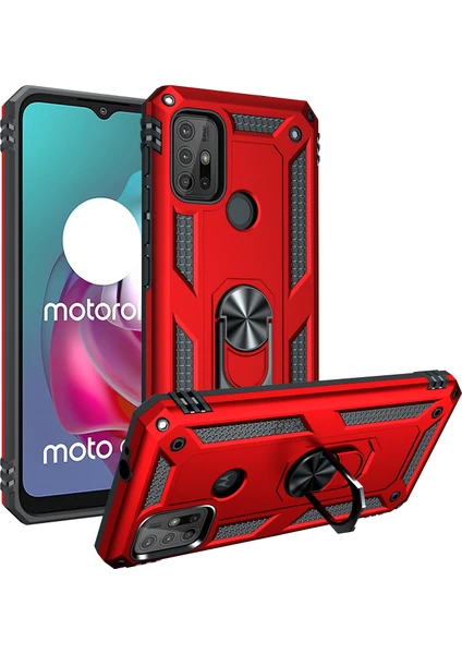 Moto G30 / G10 İçin Tpu Telefon Kılıfı - Kırmızı (Yurt Dışından)