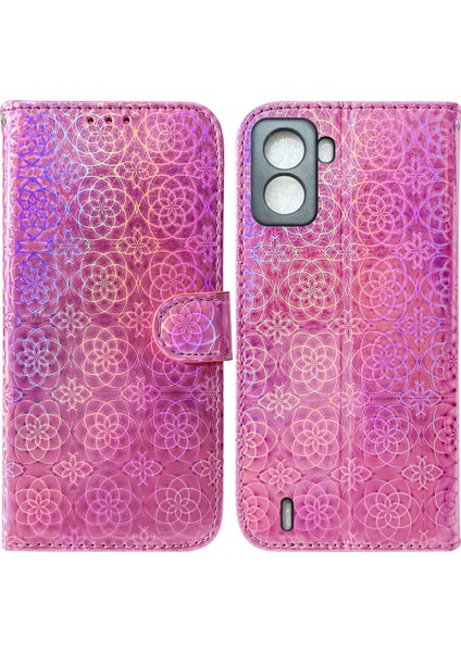 Pop 6 İçin Pu Telefon Kılıfı - Pembe (Yurt Dışından)