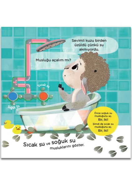Sevimli Kuzu Kırpık ile Banyo Zamanı