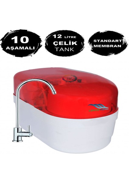 Kapalı Kasa Su Arıtma Cihazı Standart Membranlı 12 Lt Metal Tanklı