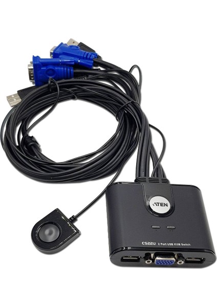 ATEN-CS22U 2PORT MİNİ USB KVM SWITCH+KABLO(YÖNET)