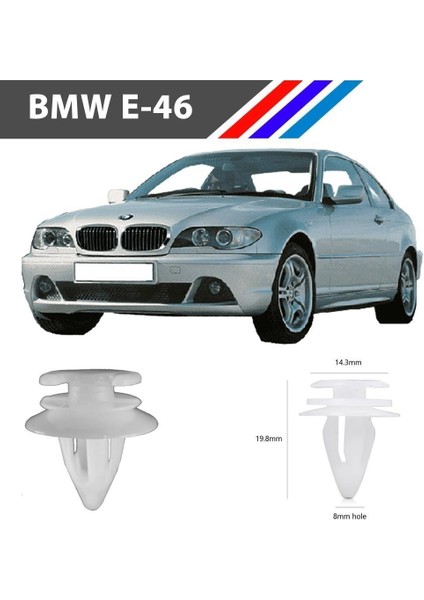 Bmw E46 Kapı Döşeme Klipsi 51411973500 50 Adet