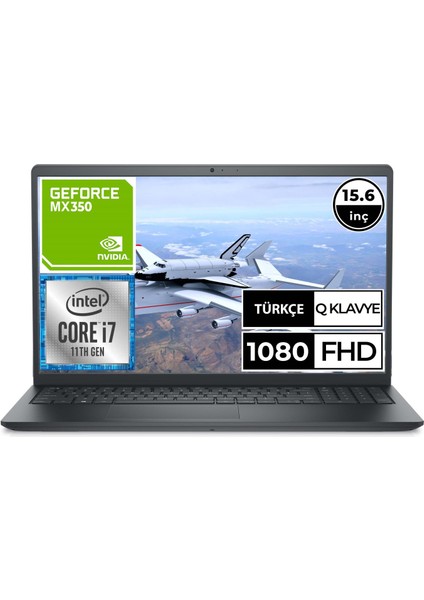 Vostro 3510 V3510TKNDSPRRKS22 Intel Core i7-1165G7 8 GB 512SSD MX350 15.6" FHD Freedos Taşınabilir Bilgisayar